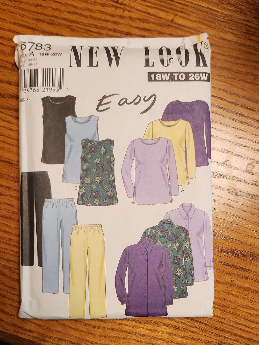 New Look Women's Tops & Pants Sewing Pattern Uncut Size 18-26